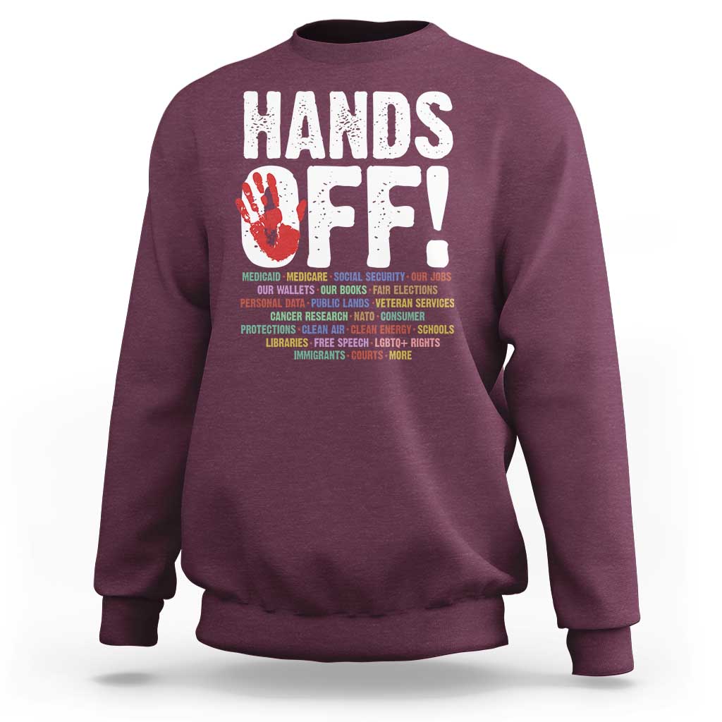 Resist Hands Off Sweatshirt Protect USA American We The People