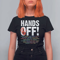 Resist Hands Off T Shirt For Women Protect USA American We The People