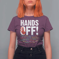 Resist Hands Off T Shirt For Women Protect USA American We The People