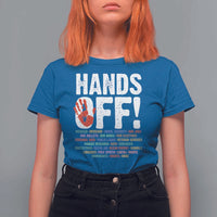 Resist Hands Off T Shirt For Women Protect USA American We The People