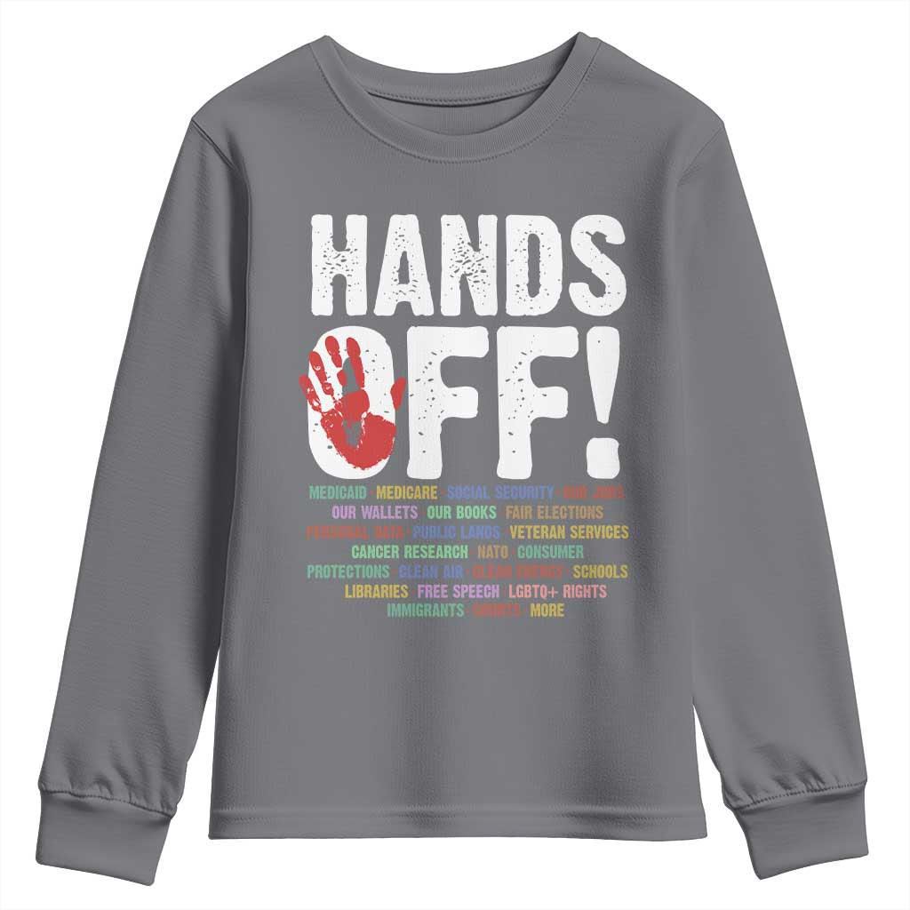 Resist Hands Off Youth Sweatshirt Protect USA American We The People