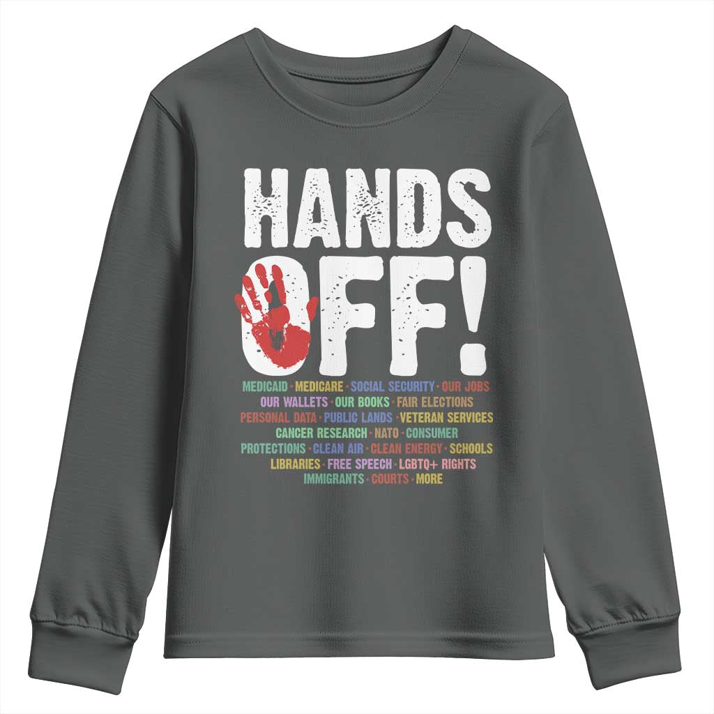 Resist Hands Off Youth Sweatshirt Protect USA American We The People