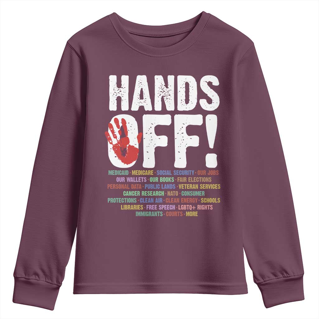Resist Hands Off Youth Sweatshirt Protect USA American We The People