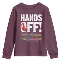 Resist Hands Off Youth Sweatshirt Protect USA American We The People