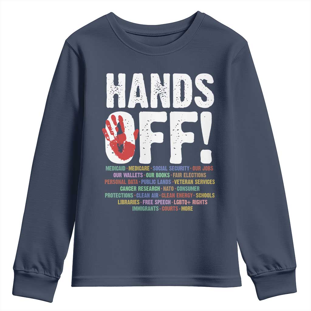 Resist Hands Off Youth Sweatshirt Protect USA American We The People