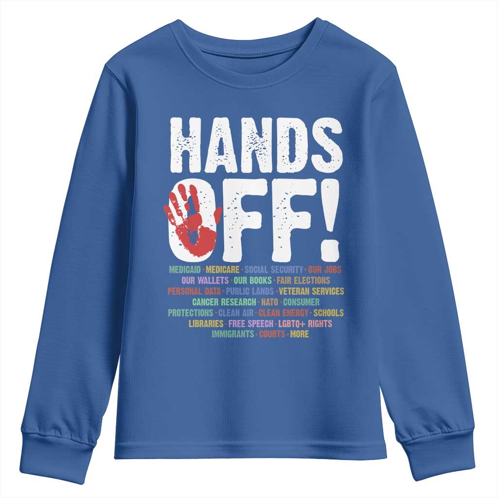 Resist Hands Off Youth Sweatshirt Protect USA American We The People