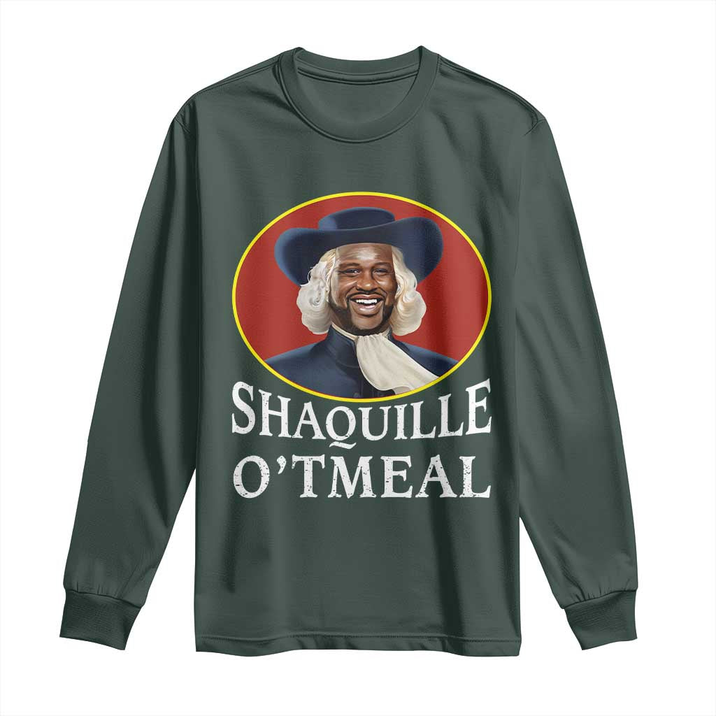 Funny Shaquille Oatmeal Long Sleeve Shirt Shaq O'neal Meme Cereal Parody