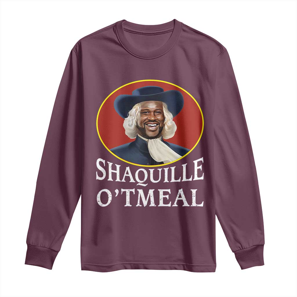Funny Shaquille Oatmeal Long Sleeve Shirt Shaq O'neal Meme Cereal Parody