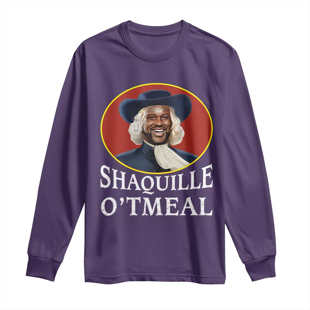 Funny Shaquille Oatmeal Long Sleeve Shirt Shaq O'neal Meme Cereal Parody