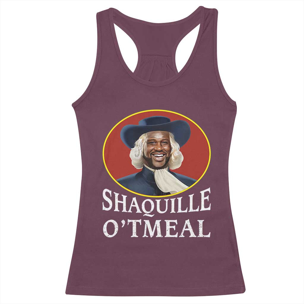 Funny Shaquille Oatmeal Racerback Tank Top Shaq O'neal Meme Cereal Parody