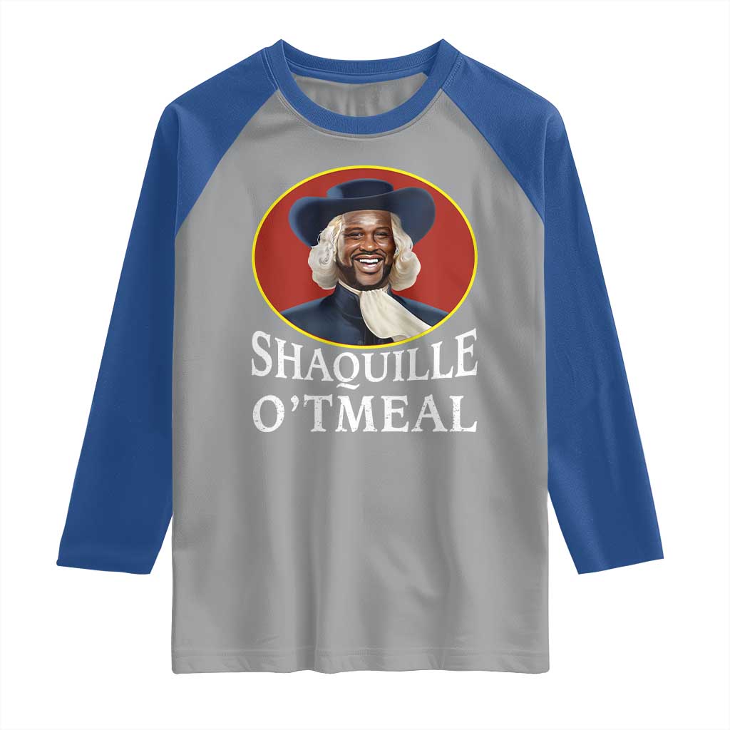 Funny Shaquille Oatmeal Raglan Shirt Shaq O'neal Meme Cereal Parody