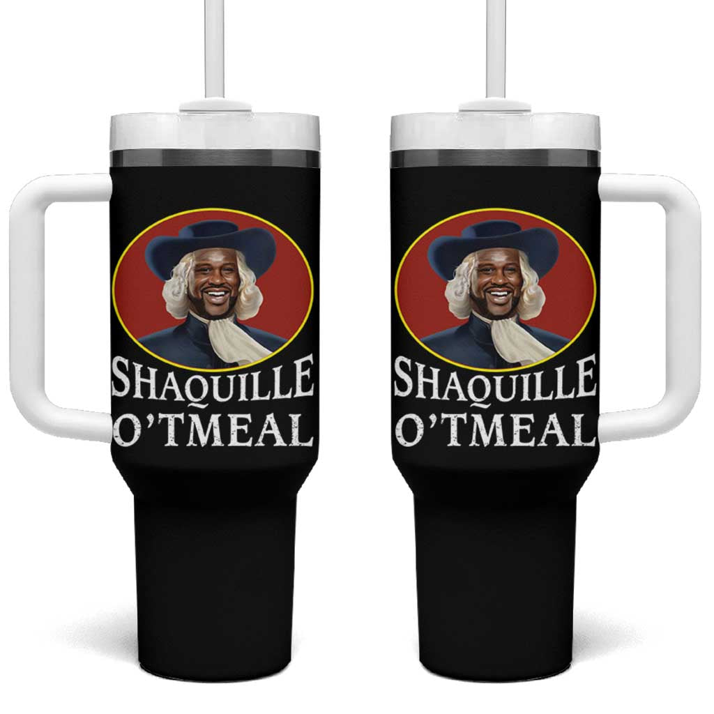 Funny Shaquille Oatmeal Tumbler With Handle Shaq O'neal Meme Cereal Parody