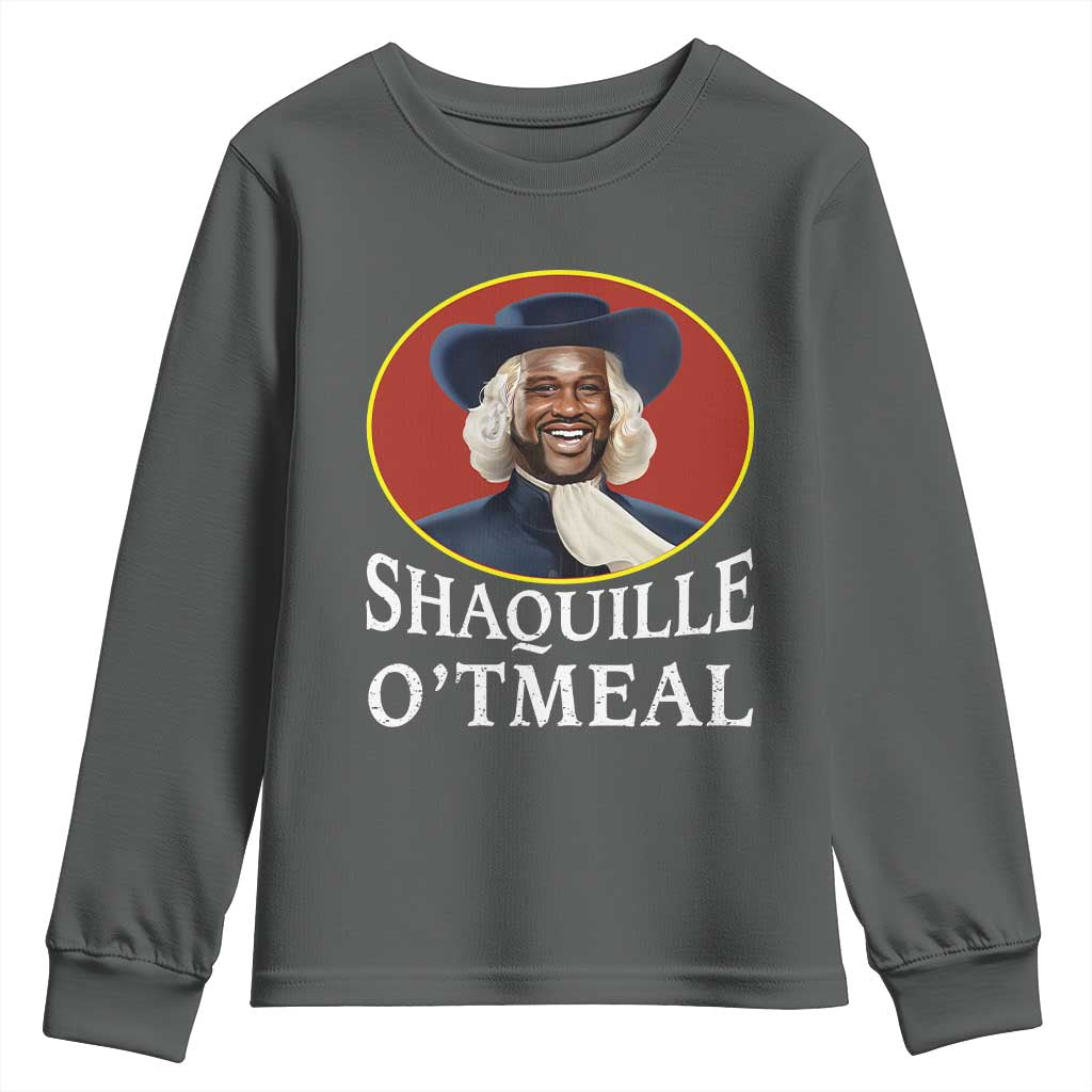 Funny Shaquille Oatmeal Youth Sweatshirt Shaq O'neal Meme Cereal Parody