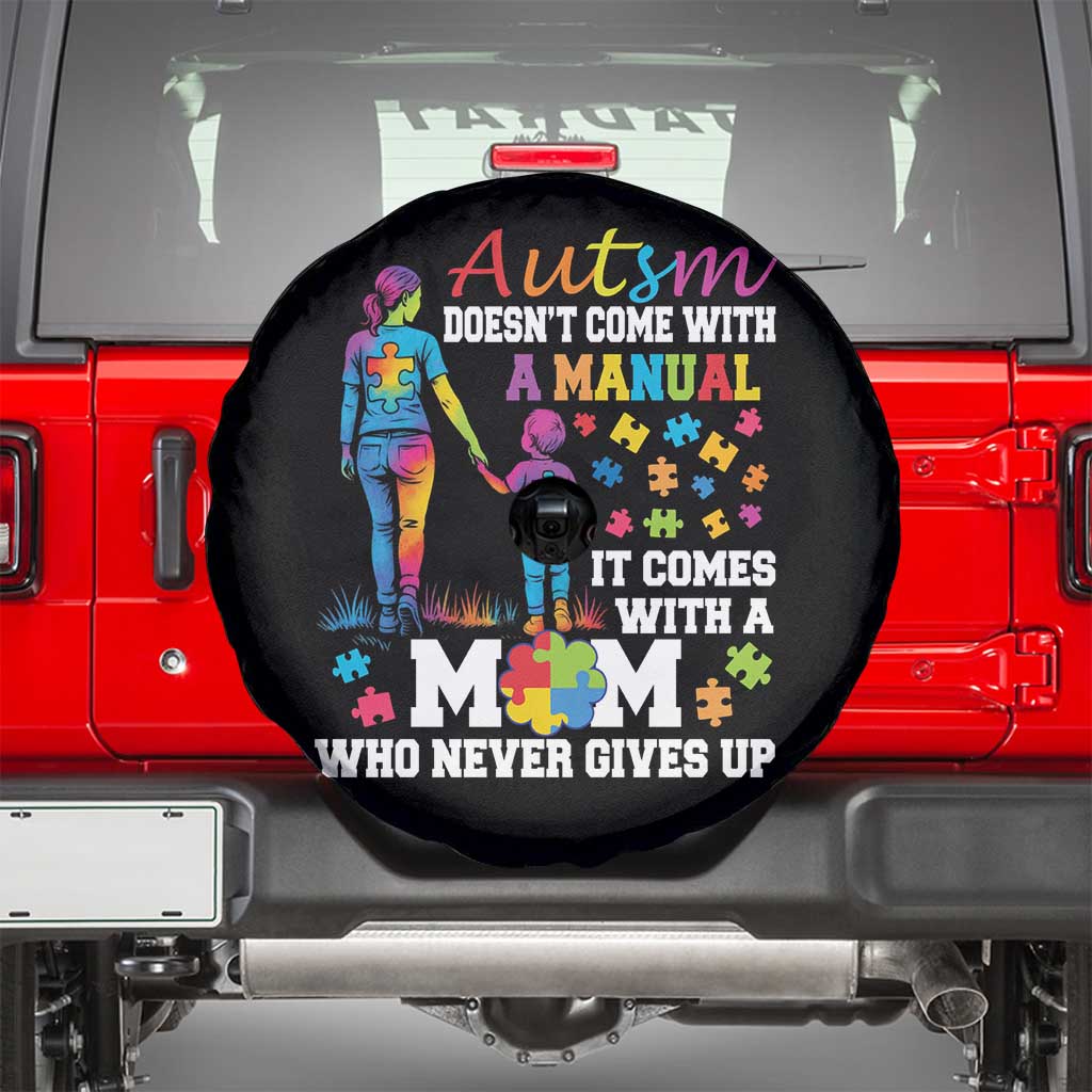 Autism Mom Spare Tire Cover Who Never Gives Up Family Support Autistic