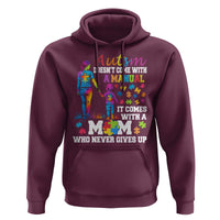 Autism Mom Hoodie Who Never Gives Up Family Support Autistic