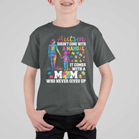 Autism Mom T Shirt For Kid Who Never Gives Up Family Support Autistic