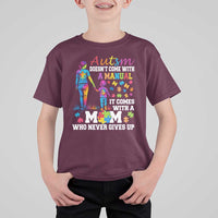 Autism Mom T Shirt For Kid Who Never Gives Up Family Support Autistic