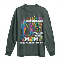 Autism Mom Long Sleeve Shirt Who Never Gives Up Family Support Autistic