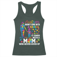 Autism Mom Racerback Tank Top Who Never Gives Up Family Support Autistic