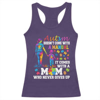Autism Mom Racerback Tank Top Who Never Gives Up Family Support Autistic