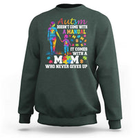 Autism Mom Sweatshirt Who Never Gives Up Family Support Autistic