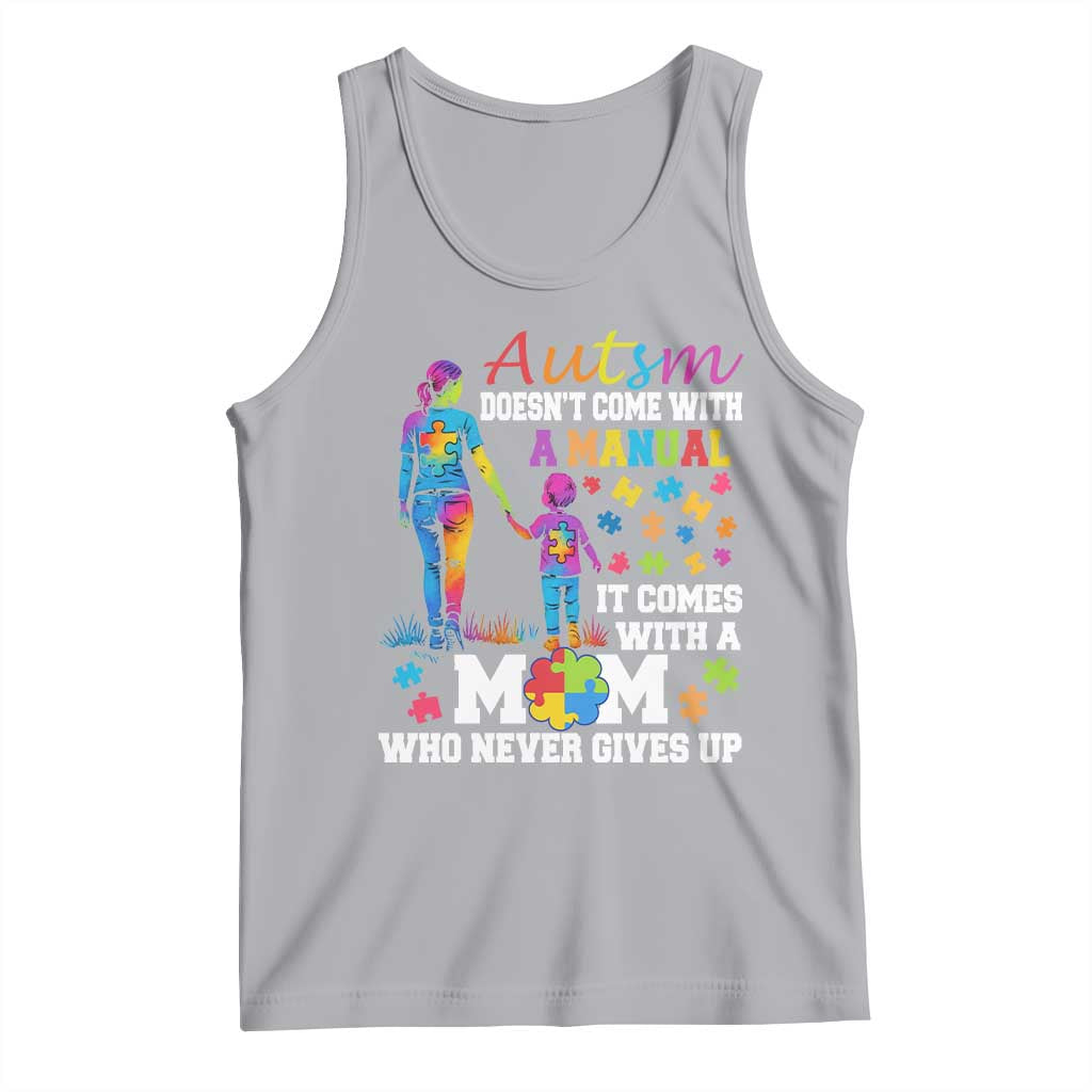 Autism Mom Tank Top Who Never Gives Up Family Support Autistic