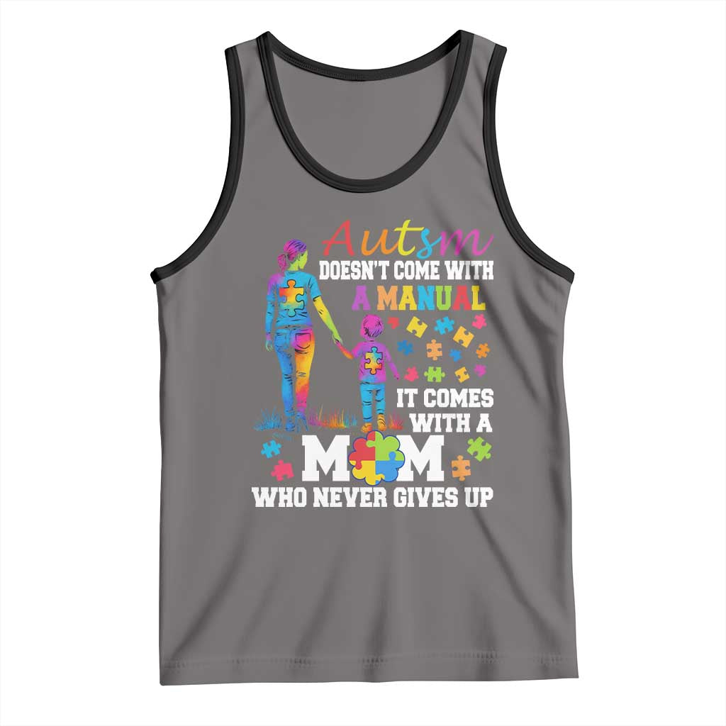 Autism Mom Tank Top Who Never Gives Up Family Support Autistic