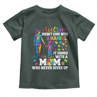 Autism Mom Toddler T Shirt Who Never Gives Up Family Support Autistic