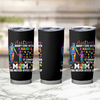 Autism Mom Tumbler Cup Who Never Gives Up Family Support Autistic