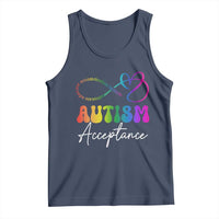 Autism Acceptance Tank Top Advocate Educate Accomodate Include Rainbow Infinity Symbol