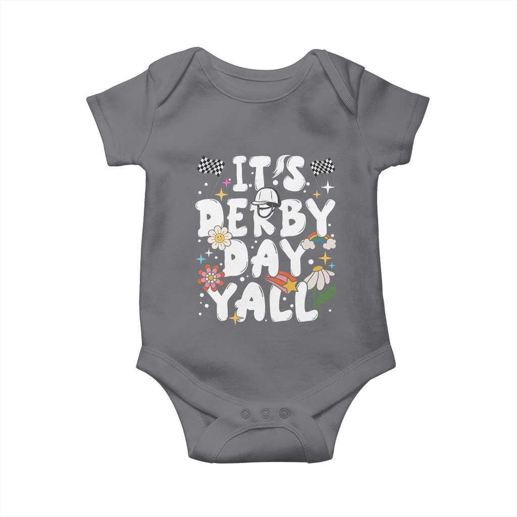 It's Derby Day Y'All Baby Onesie Retro Groovy KY Horse Racing