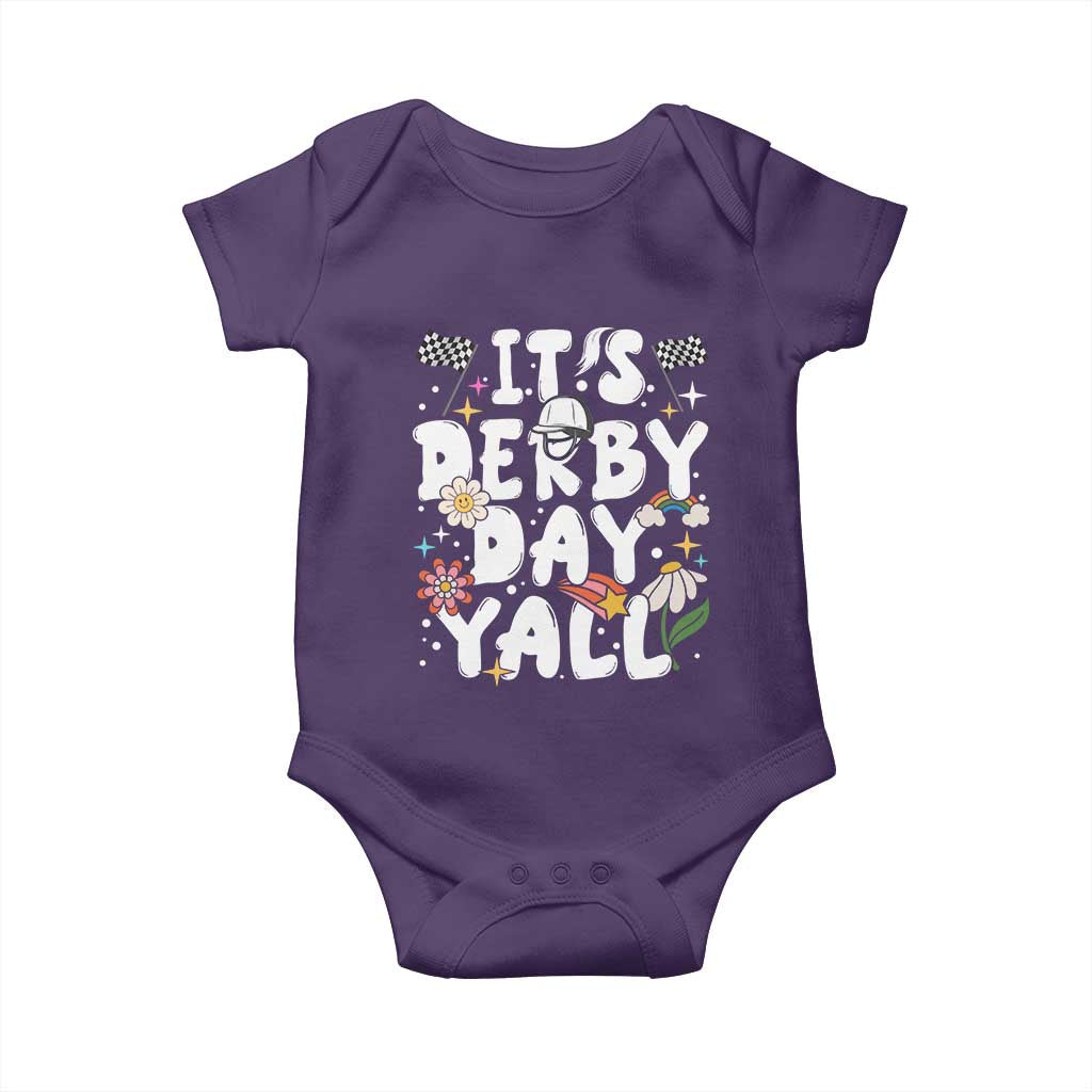 It's Derby Day Y'All Baby Onesie Retro Groovy KY Horse Racing