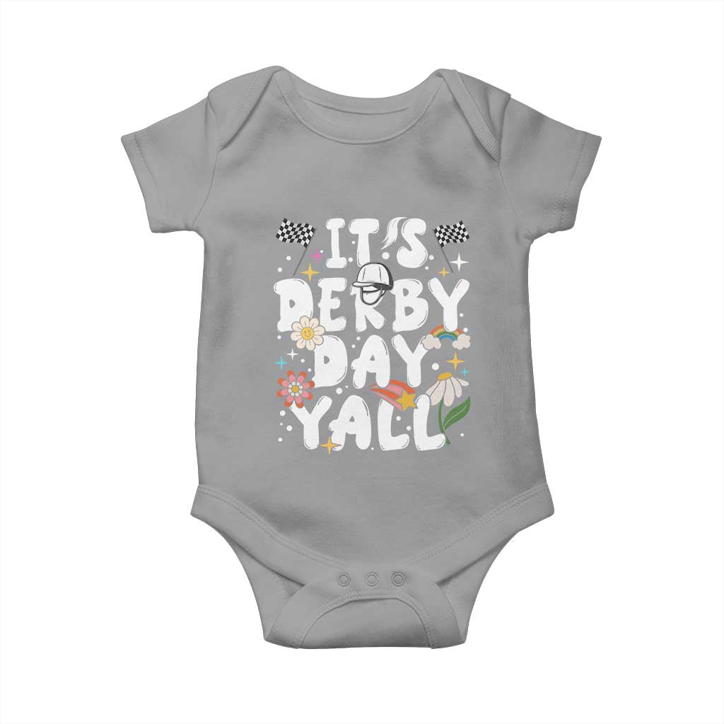 It's Derby Day Y'All Baby Onesie Retro Groovy KY Horse Racing