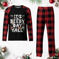 It's Derby Day Y'All Plaid Pajama Set Retro Groovy KY Horse Racing