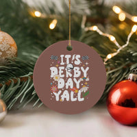 It's Derby Day Y'All Ceramic Ornament Retro Groovy KY Horse Racing