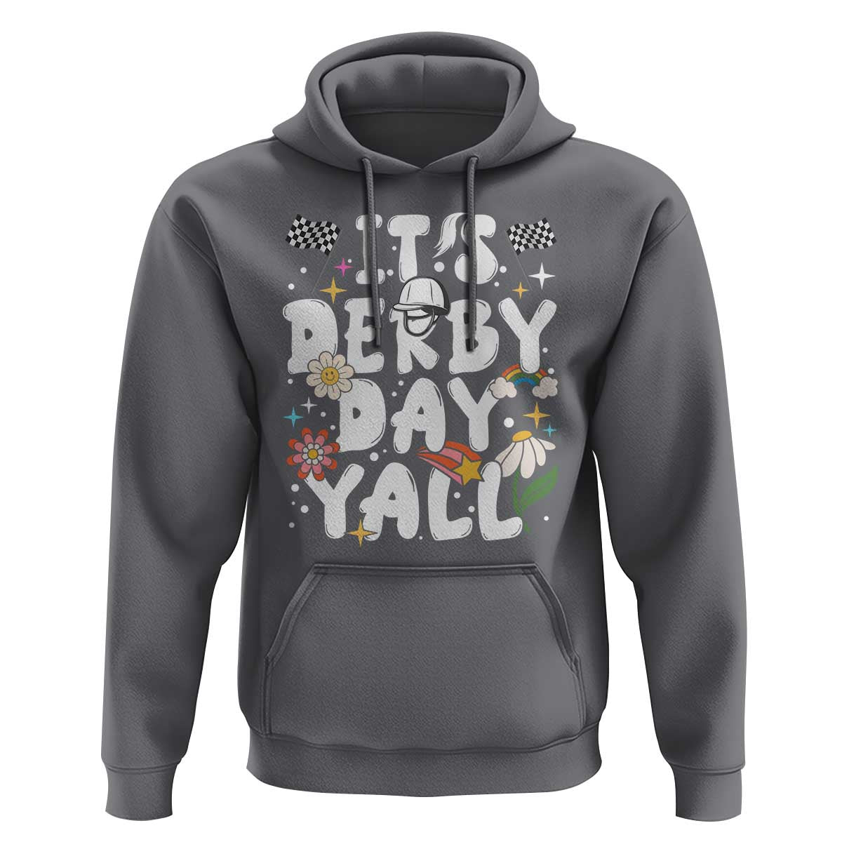 It's Derby Day Y'All Hoodie Retro Groovy KY Horse Racing