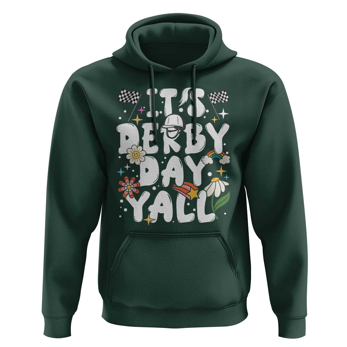 It's Derby Day Y'All Hoodie Retro Groovy KY Horse Racing