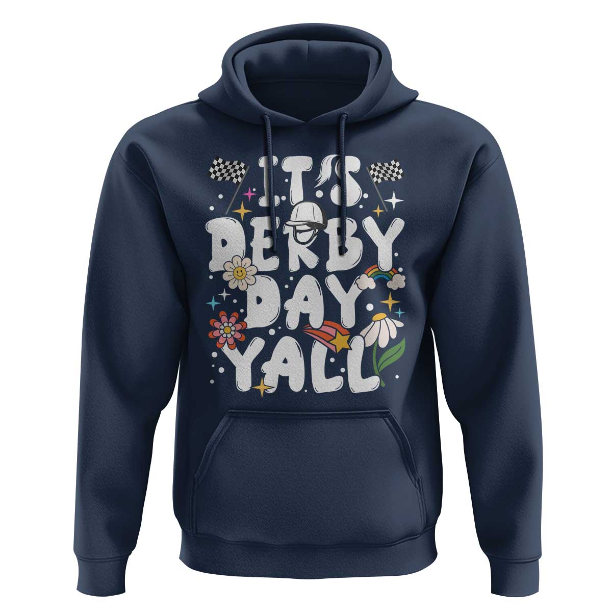 It's Derby Day Y'All Hoodie Retro Groovy KY Horse Racing