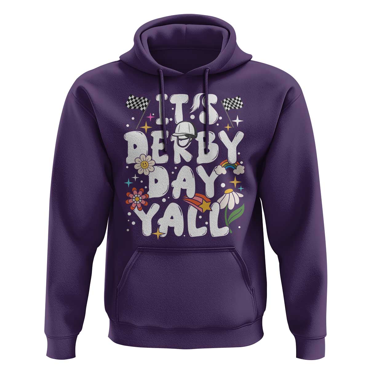 It's Derby Day Y'All Hoodie Retro Groovy KY Horse Racing