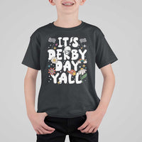 It's Derby Day Y'All T Shirt For Kid Retro Groovy KY Horse Racing