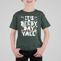 It's Derby Day Y'All T Shirt For Kid Retro Groovy KY Horse Racing