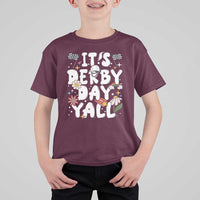 It's Derby Day Y'All T Shirt For Kid Retro Groovy KY Horse Racing