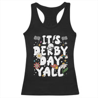 It's Derby Day Y'All Racerback Tank Top Retro Groovy KY Horse Racing