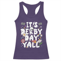 It's Derby Day Y'All Racerback Tank Top Retro Groovy KY Horse Racing