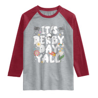 It's Derby Day Y'All Raglan Shirt Retro Groovy KY Horse Racing