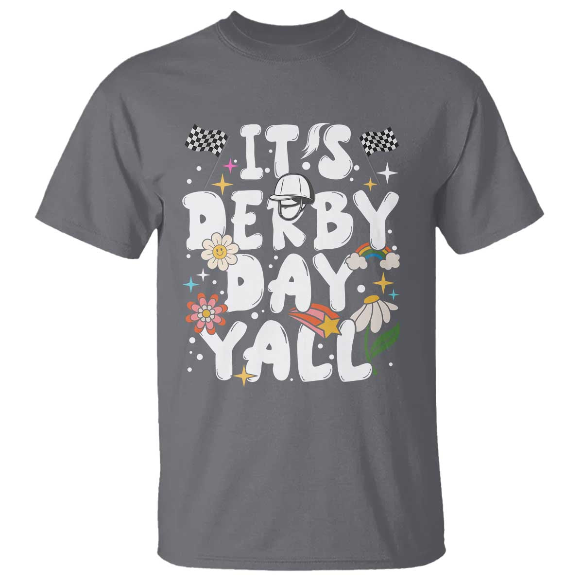 It's Derby Day Y'All T Shirt Retro Groovy KY Horse Racing
