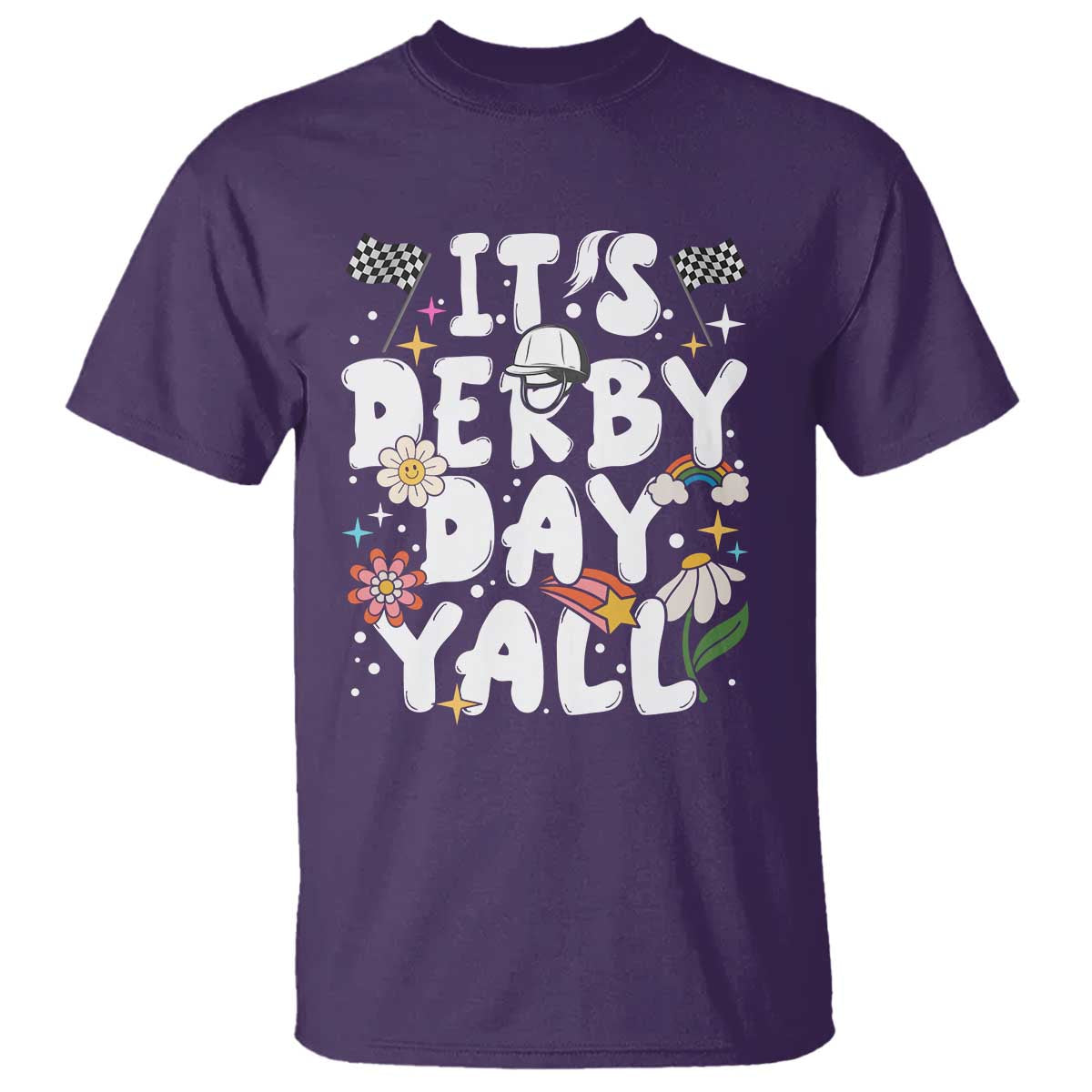 It's Derby Day Y'All T Shirt Retro Groovy KY Horse Racing