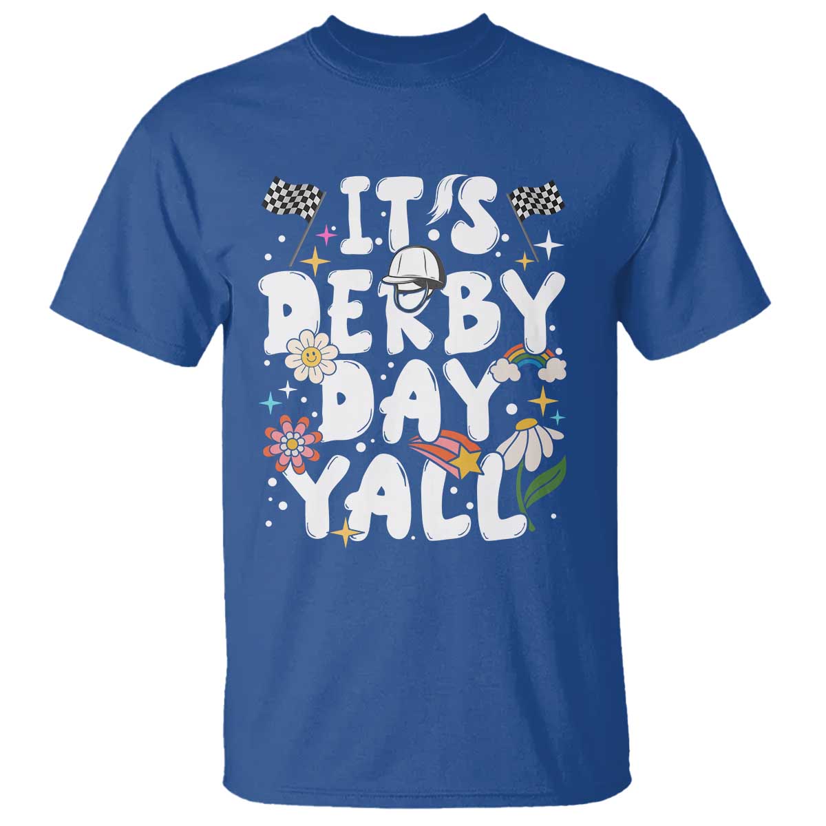 It's Derby Day Y'All T Shirt Retro Groovy KY Horse Racing
