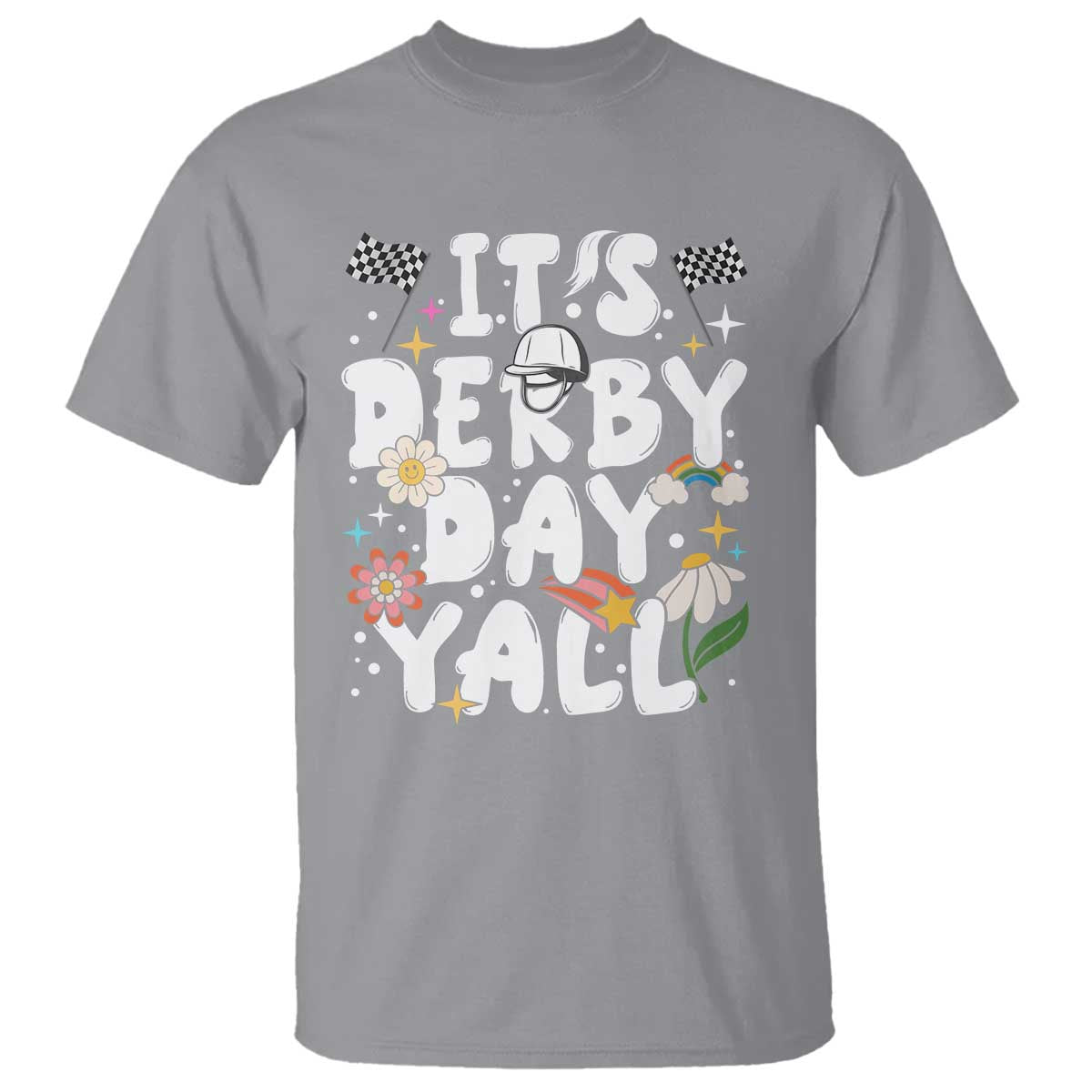 It's Derby Day Y'All T Shirt Retro Groovy KY Horse Racing