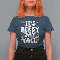 It's Derby Day Y'All T Shirt For Women Retro Groovy KY Horse Racing